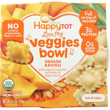 Load image into Gallery viewer, HAPPY BABY: Veggies Bowl Ravioli Squash, 4.5 oz