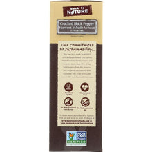 Load image into Gallery viewer, BACK TO NATURE: Cracked Black Pepper Harvest Whole Wheat Crackers, 8.5 oz
