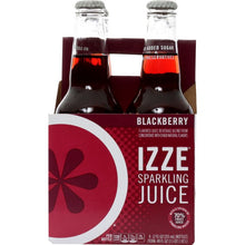 Load image into Gallery viewer, IZZE BEVERAGE: Sparkling Blackberry 4 count, 48 oz
