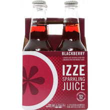 Load image into Gallery viewer, IZZE BEVERAGE: Sparkling Blackberry 4 count, 48 oz