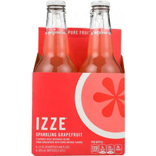 Load image into Gallery viewer, IZZE BEVERAGE: Sparkling Grapefruit Juice 4 count (12 oz each), 48 oz