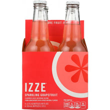 Load image into Gallery viewer, IZZE BEVERAGE: Sparkling Grapefruit Juice 4 count (12 oz each), 48 oz
