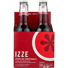 Load image into Gallery viewer, IZZE: Sparkling Pomegranate Flavored Juice Beverage 4 Count, 48 oz