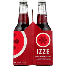 Load image into Gallery viewer, IZZE: Sparkling Pomegranate Flavored Juice Beverage 4 Count, 48 oz
