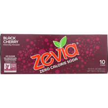 Load image into Gallery viewer, ZEVIA: Black Cherry Zero Calorie Soda 10 Pack, 120 fl oz