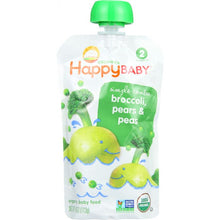 Load image into Gallery viewer, HAPPY BABY: Stage 2 Broccoli Peas & Pear Organic, 3.5 oz