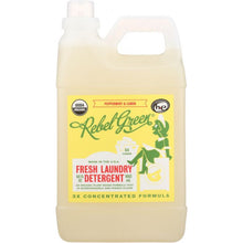 Load image into Gallery viewer, REBEL GREEN: Fresh Laundry Detergent Peppermint and Lemon, 64 oz