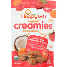 Load image into Gallery viewer, HAPPY BABY: Creamies Strawberry Raspberry and Carrot, 1 oz