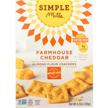 Load image into Gallery viewer, SIMPLE MILLS: Almond Flour Crackers Farmhouse Cheddar, 4.25 oz