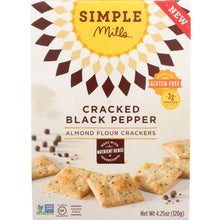 Load image into Gallery viewer, SIMPLE MILLS: Cracked Black Pepper Almond Flour Crackers, 4.25 oz
