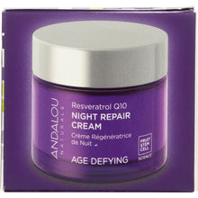 Load image into Gallery viewer, ANDALOU NATURALS: Resveratrol Q10 Night Repair Cream Age-Defying, 1.7 Oz