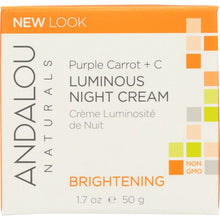 Load image into Gallery viewer, ANDALOU NATURALS: Luminous Night Cream Purple Carrot + C Brightening, 1.7 Oz