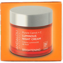 Load image into Gallery viewer, ANDALOU NATURALS: Luminous Night Cream Purple Carrot + C Brightening, 1.7 Oz