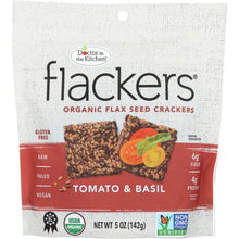 Load image into Gallery viewer, DOCTOR IN THE KITCHEN: Flax Seed Crackers Sun Ripened Tomato & Basil, 5 oz