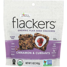 Load image into Gallery viewer, DOCTOR IN THE KITCHEN: Flackers Flax Seed Crackers Cinnamon & Currants, 5 oz