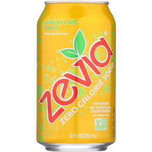 Load image into Gallery viewer, ZEVIA: Zero Calorie Soda Lemon Lime Twist 6-12 fl oz, 72 fl oz