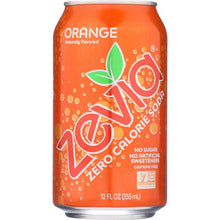 Load image into Gallery viewer, ZEVIA: All Natural Zero Calorie Soda Orange 6-12 fl oz, 72 fl oz