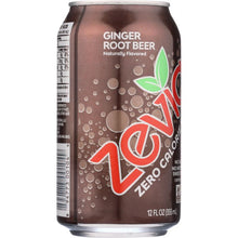 Load image into Gallery viewer, ZEVIA: All Natural Zero Calorie Soda Ginger Root Beer 6-12 fl oz, 72 fl oz