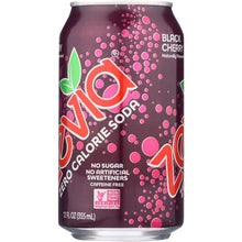 Load image into Gallery viewer, ZEVIA: All Natural Zero Calorie Soda Black Cherry 6-12 fl oz, 72 fl oz