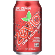 Load image into Gallery viewer, ZEVIA: Zero Calorie Soda Dr. Zevia 6-12 fl oz, 72 fl oz