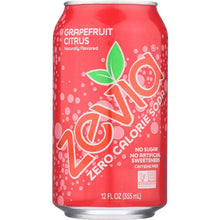 Load image into Gallery viewer, ZEVIA: Zero Calorie Soda Grapefruit Citrus 6-12 fl oz, 72 fl oz