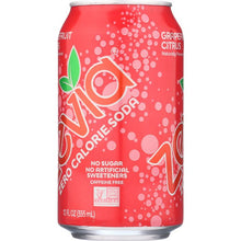 Load image into Gallery viewer, ZEVIA: Zero Calorie Soda Grapefruit Citrus 6-12 fl oz, 72 fl oz