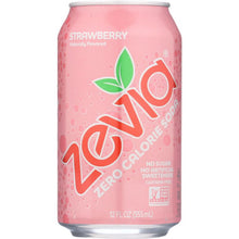 Load image into Gallery viewer, ZEVIA: Zero Calorie Soda Strawberry 6-12oz, 72 oz