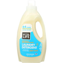 Load image into Gallery viewer, BETTER LIFE: Detergent Laundry Unscented, 64 oz