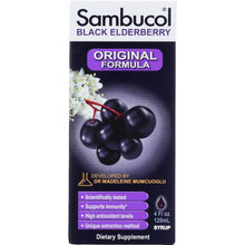 Load image into Gallery viewer, SAMBUCOL: Black Elderberry Immune System Support Original Formula, 4 oz