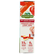 Load image into Gallery viewer, CASCADIAN FARM: Bars Granola Cinnamon Apple, 6 oz