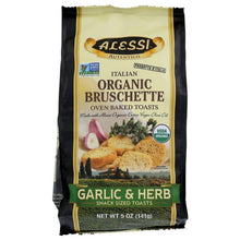 Load image into Gallery viewer, ALESSI: Garlic and Herb Italian Organic Bruschette, 5 oz