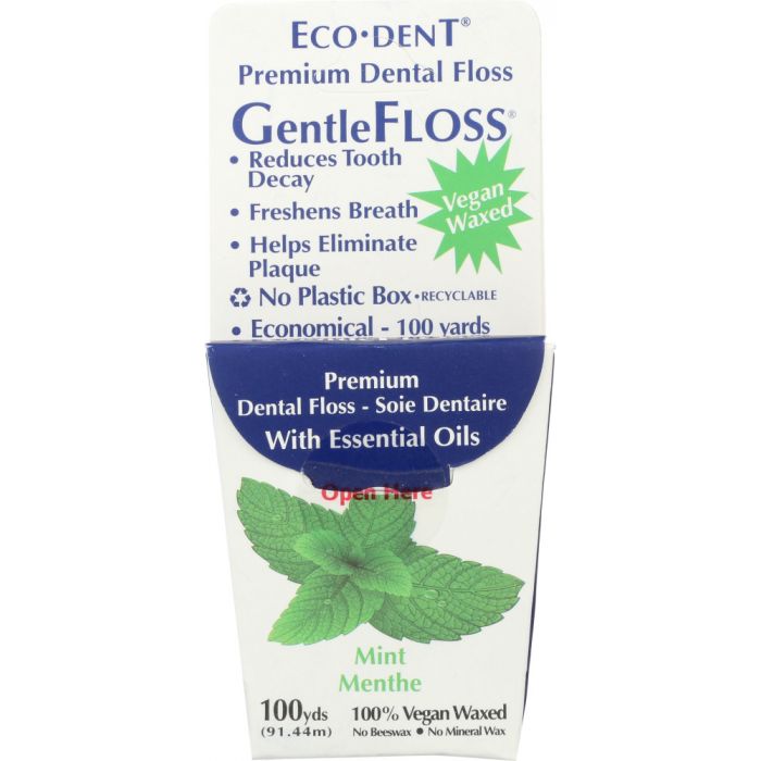 ECO DENT: GentleFloss Premium Dental Floss Mint 100 Yards, 1 ea