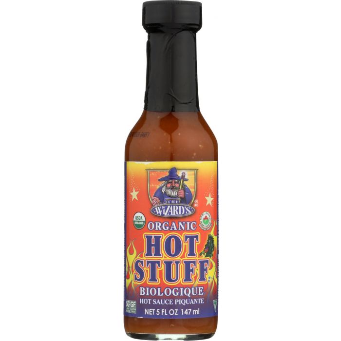 WIZARD SAUCES: Sauce Hot Stuff Piquante Organic, 5 oz