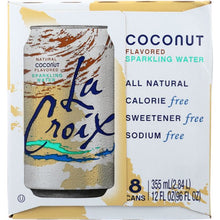 Load image into Gallery viewer, LA CROIX: Coconut Sparkling Water 8 Pack 96 Oz
