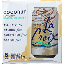 Load image into Gallery viewer, LA CROIX: Coconut Sparkling Water 8 Pack 96 Oz
