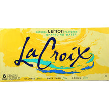 Load image into Gallery viewer, LA CROIX: Lemon Sparkling Water 8 Count (12 oz each), 96 oz
