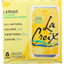 Load image into Gallery viewer, LA CROIX: Lemon Sparkling Water 8 Count (12 oz each), 96 oz
