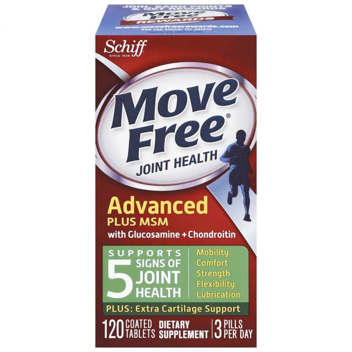 SCHIFF BIO FOODS: Move Free Glucosamine Chondroitin Plus MSM, 120 tb