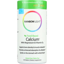 Load image into Gallery viewer, RAINBOW LIGHT: Food-Based Calcium with Magnesium &amp; Vitamin D3, 90 Tablets
