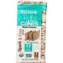 Load image into Gallery viewer, SUZIES: Spelt &amp; Flax Seeds Thin Puffed Cakes, 4.6 oz
