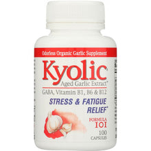 Load image into Gallery viewer, KYOLIC: Aged Garlic Extract Stress and Fatigue Relief Formula 101, 100 Capsules
