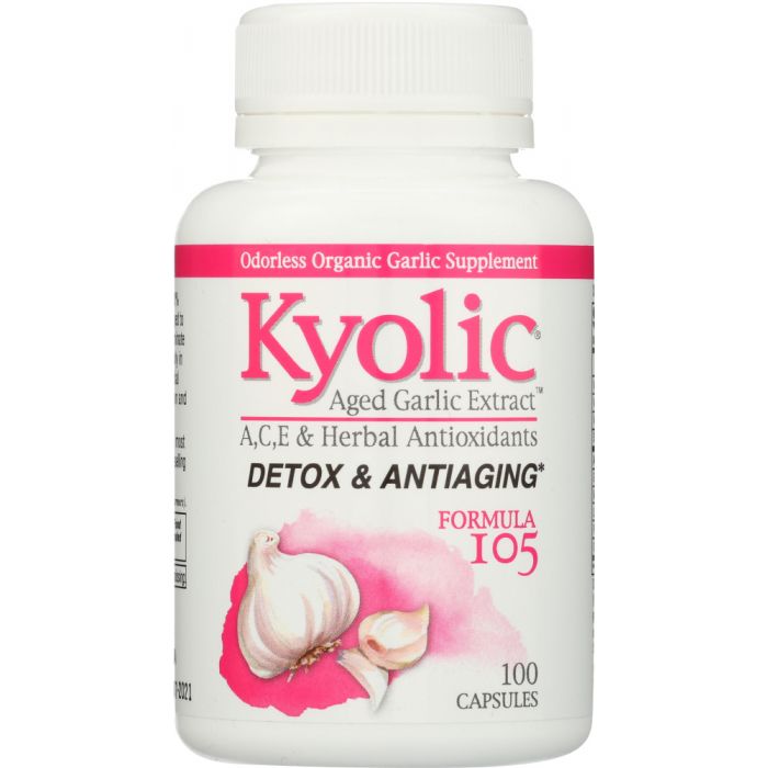 KYOLIC: Aged Garlic Extract Detox and Anti-Aging Formula 105, 100 Capsules