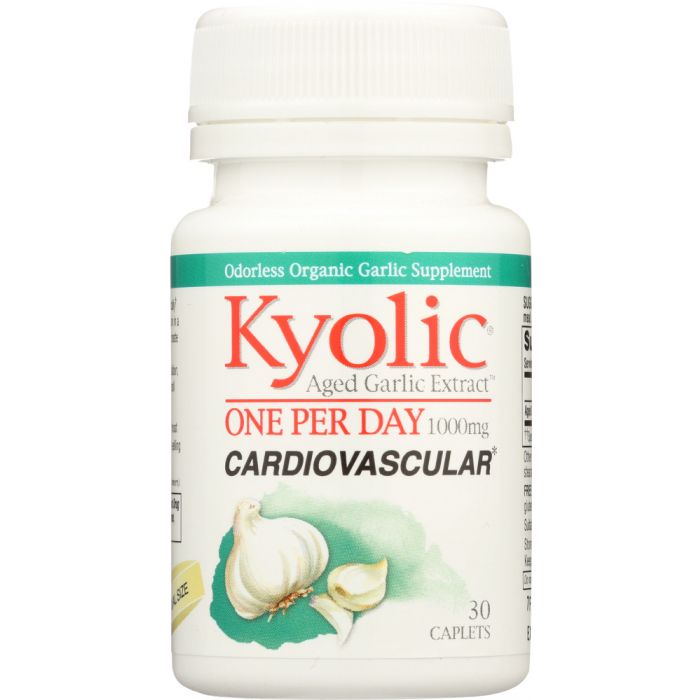 KYOLIC: Aged Garlic Extract One Per Day Cardiovascular 1000 mg, 30 Caplets