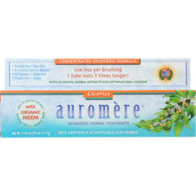 Load image into Gallery viewer, AUROMERE: Ayurvedic Herbal Toothpaste Licorice, 4.16 oz
