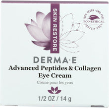 Load image into Gallery viewer, DERMA E: Deep Wrinkle Reverse Eye Creme with Peptides Plus, 0.5 oz
