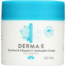 Load image into Gallery viewer, DERMA E: Tea Tree and E Antiseptic Creme, 4 oz
