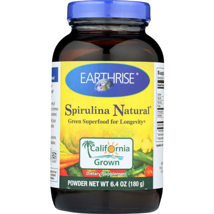 EARTHRISE: Spirulina Natural Green Super Food For Longevity Powder, 6.4 oz