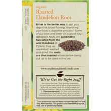 Load image into Gallery viewer, TRADITIONAL MEDICINALS: Organic Roasted Dandelion Root Herbal Tea 16 Tea Bags, 0.85 oz
