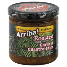 Load image into Gallery viewer, ARRIBA: Garlic &amp; Cilantro Medium Salsa, 16 oz
