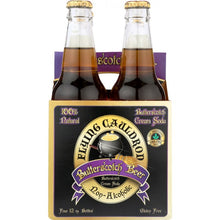 Load image into Gallery viewer, FLYING CAULDRON: Butterscotch Beer Cream Soda 4 pack (12 oz each), 48 oz
